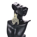 Classic Good Luck Koi Fish Hollow Earrings Hook Drop Dangle Women Jewelry Gift