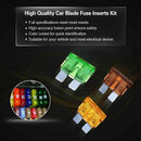 Car Blade Fuse Set 120pcs Standard Assorted Fuses + 10 Inline Fuse Holders