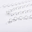 1M ClearGlass Crystal Bead Garland Chandelier Hanging DIY WeddingLight Supply FT