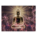 Buddhism Light DIY Round Diamond Painting Embroidery Kits Cross Stitch Set