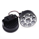 2x 9LED DRL Car Fog Lamp Round Driving Running Daytime Light Head Light White ME