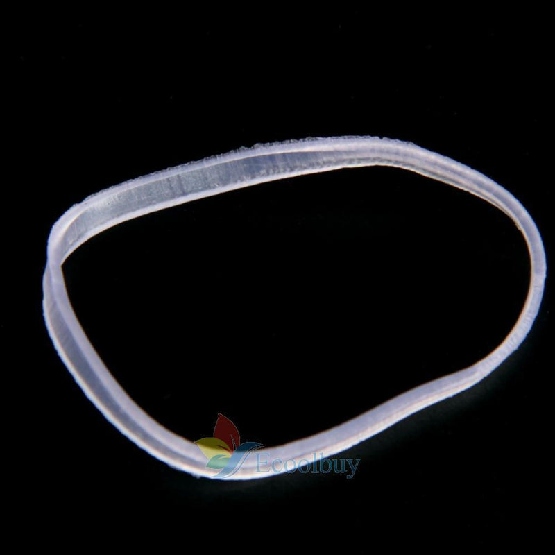 500pcs Hair Tie Band Ponytail Holder Elastic Rubber Clear White Women Girls
