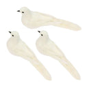 3pieces Handmade Pigeon Dove Garden Lawn Pond Home Decor Statue Bauble