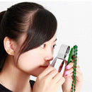40X 25mm Metal Magnifier Jeweler LED UV Lens Loupe Detecting Identifying T WRE