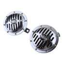 1Pair Chrome Disc Type Hi Tone Low Tone Horn Set 415/350 Hz 118Db