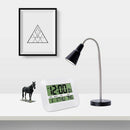 Digital Wall Clock Battery Operated Simple Large LCD Alarm Clock Temperatur E7V4