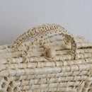 Portable Small Square Box Simple Natural Pastoral Wind Straw Bag Square Han