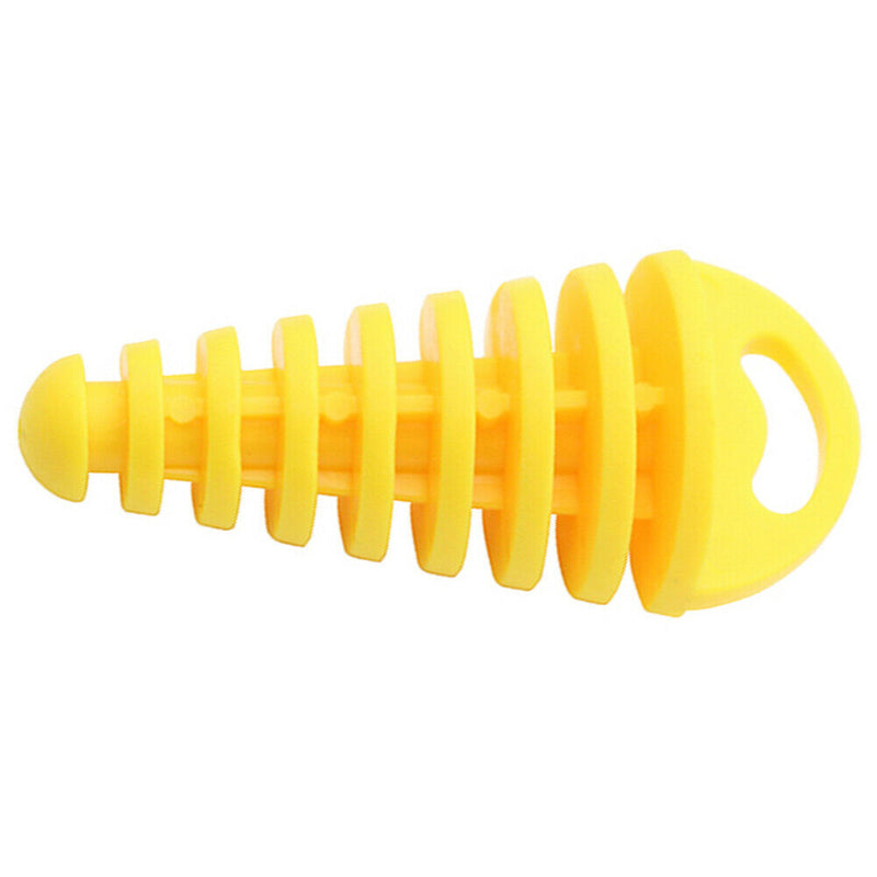 Motorcycle Exhaust Pipe Air-bleeder Plug Muffler Wash Plug Small (Yellow)