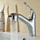 Bathroom Basin Faucet with Pull Down Sprayer 2 Spray Mode Single Handle Mix