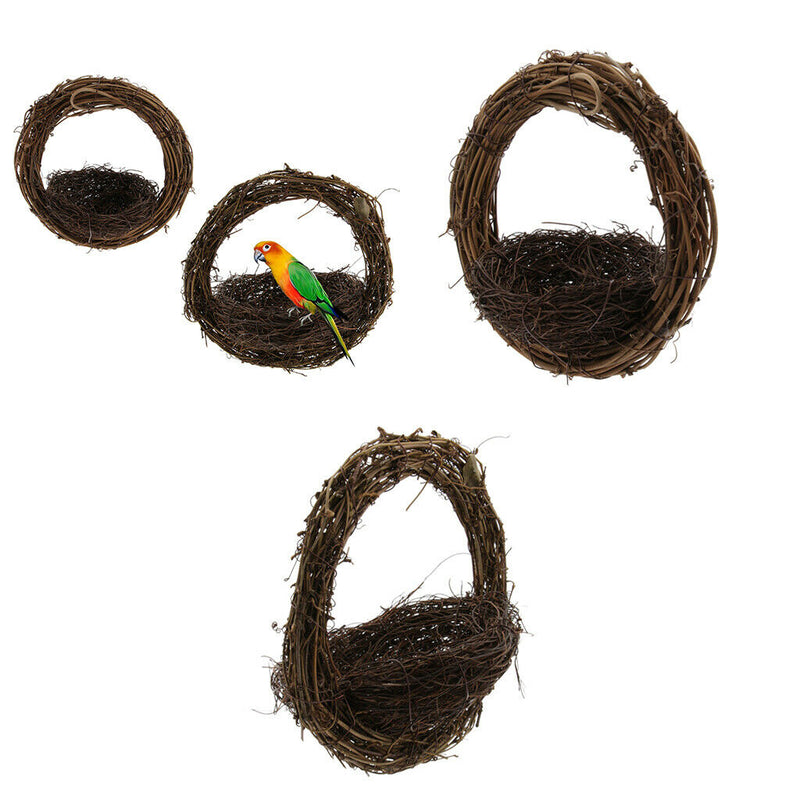 2pcs Bird Nest Hanging Handmade Durable Bird Parrot Breeding Nest Egg Cage