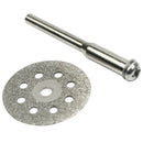 5X 22mm Mini Discs Practical diamond cut Revolving + 1 Mandrel S7L7