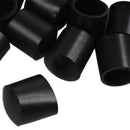 Rubber caps 40-piece black rubber tube ends 10mm round