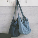 Denim Slouch Bag Casual Jean Fabric Handbag Leisure Korean Style Fashion Ja