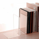 Book Shelf Bookend Transparent Desk Tidy Office Study Plastic Clear Acrylic Tool