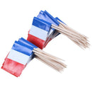 Lot of 50 Pcs Mini Wooden Toothpick with Flag for Decor of Party Fruit Past