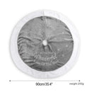 90cm Grey Merry Christmas Tree Skirt Carpet Xmas Ornaments Decoration Apron