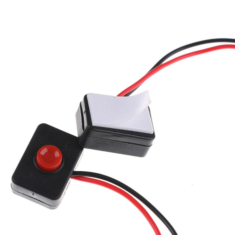 2PCS DC 12V 2A Adhesive Base Push Button Action Wired Switch for  Y Kw