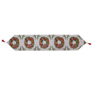 35x180cm Christmas Decor Table Flag Knitted Fabric Tassel Tablecloth (B)