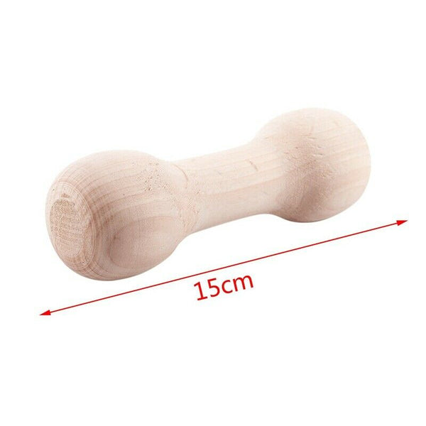 Golden Retriever Wood Dumbbell Dogs Training Chewing Toys K9 Teething Aid F