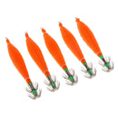 5pcs Glow in Dark Squid Jigs Saltwater Squid Lure Hooks Night Fishing Octopus