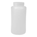 1000ml white plastic double cap graduated lab bottle with closure F8P6