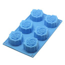 6 cavity Silicone Mold Circle Cake Chocolate Soap Mold Frozen Microwave OveSEAU
