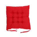 Soft Cotton Seat Cushion Winter Home Office Bar Chair Cushion(Red)