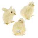 Set of 3 Mini Cute Simulation Yellow Chicken Toys, Sound Plush Chicken Animal