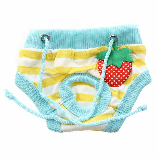 Small Female Pet Puppy Dog Clothes Physiological Sanitary Diaper Pant Blue+