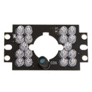 18 Led Infrared IR 90 Degrees Bulb Board 850nm For Surveillance