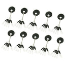600 Pcs/100 Groups Fishing Bobber Stopper 6 In 1 Black Rubber Cylindrical F V2S6