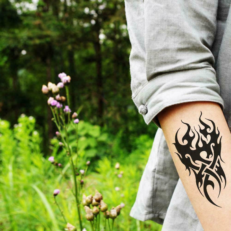 Removable Men's Temporary Tattoo Waterproof Totem Body Art Stickers Arm Leg F2P8