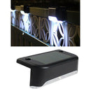 LED Solar Power Light Lamp Outdoor Path Way Garden Deck White Light Black Modern