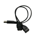 USB 2.0 A Male To 2 Dual Female Jack Y Splitter Hub Power Cord Adapter Cable NEW