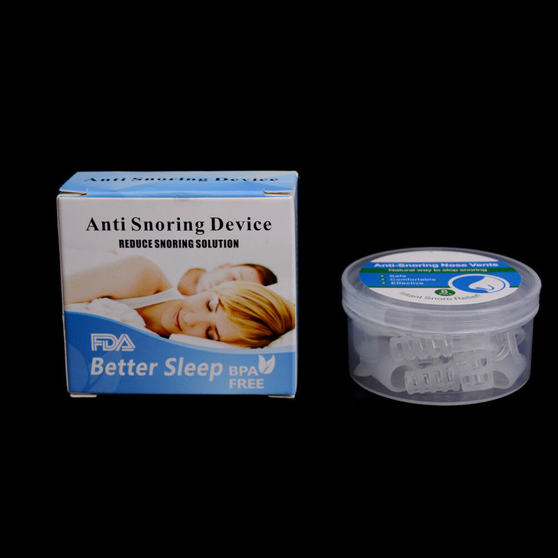 8Pcs stop snoring nose vents clip anti snore sleep apnea nasal dilators dev FT
