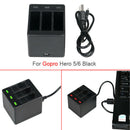 For Gopro Hero 6 5 Black Action Camera 3-Channel Battery Charger USB Charging