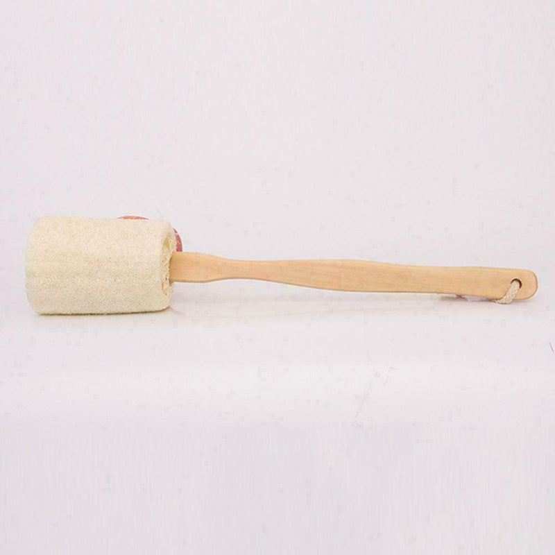 Natural Exfoliating Loofah luffa loofa Bath Brush On Stick a AU W1O2