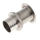 Boat Thru Hull Fitting/Drain 1-1/4inch Hose Barb Marine 316 Stainless Steel