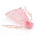 100 Pcs Organza Wedding Favour Bags Jewellery Pouches Pink W8U6