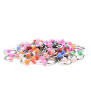10x Eyebrow Lip Tongue Nose Navel Belly Button Studs Body Piercing Bj