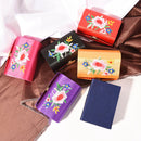 Double Support Embroidered Lipstick Case Holder With Mirror Inside Snap-On  JR