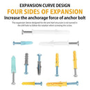 Plastic Self Drilling Drywall Ribbed Anchors Assortment with Screws Kit 200 M7Z3