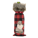 Christmas Red Wine Bottle Cover Holiday Champagne Bottle Wrap (Santa Claus)