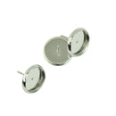 48 Pcs Round Earring Base Cabochon Setting Earring Base Ear Pin Stud 12mm