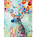 Deer Digital Oil Painting Canvas Paint By Numbers Coloring Wall Art Picture A