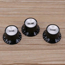 3pcs Acrylic Electric Guitar Bass Volume Rotary Knob Potentiometer Caps A