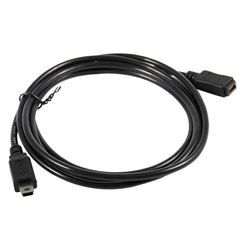 1.5m Mini USB B 5pin Male To Female Extension Cable Cord Adapter Black