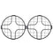 2pcs 7inch Universal Motorcycle Retro Metal Headlight Protector Guard Cover