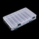 Double Sided 14 Compartments Plastic Fishing Lure Tackle Box Fishing Case
