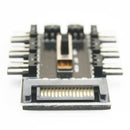 Splitter Cooling Fan Hub PC SATA 1 to 8 3Pin 12V Power Socket PCB Adapter